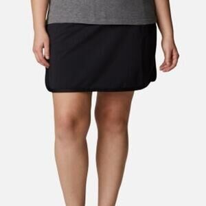 Columbia Womens Sandy Creek Black Stretch Skort Zip Pocket 2X Tenniscore